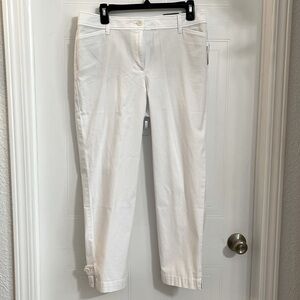 Talbots white perfect crops